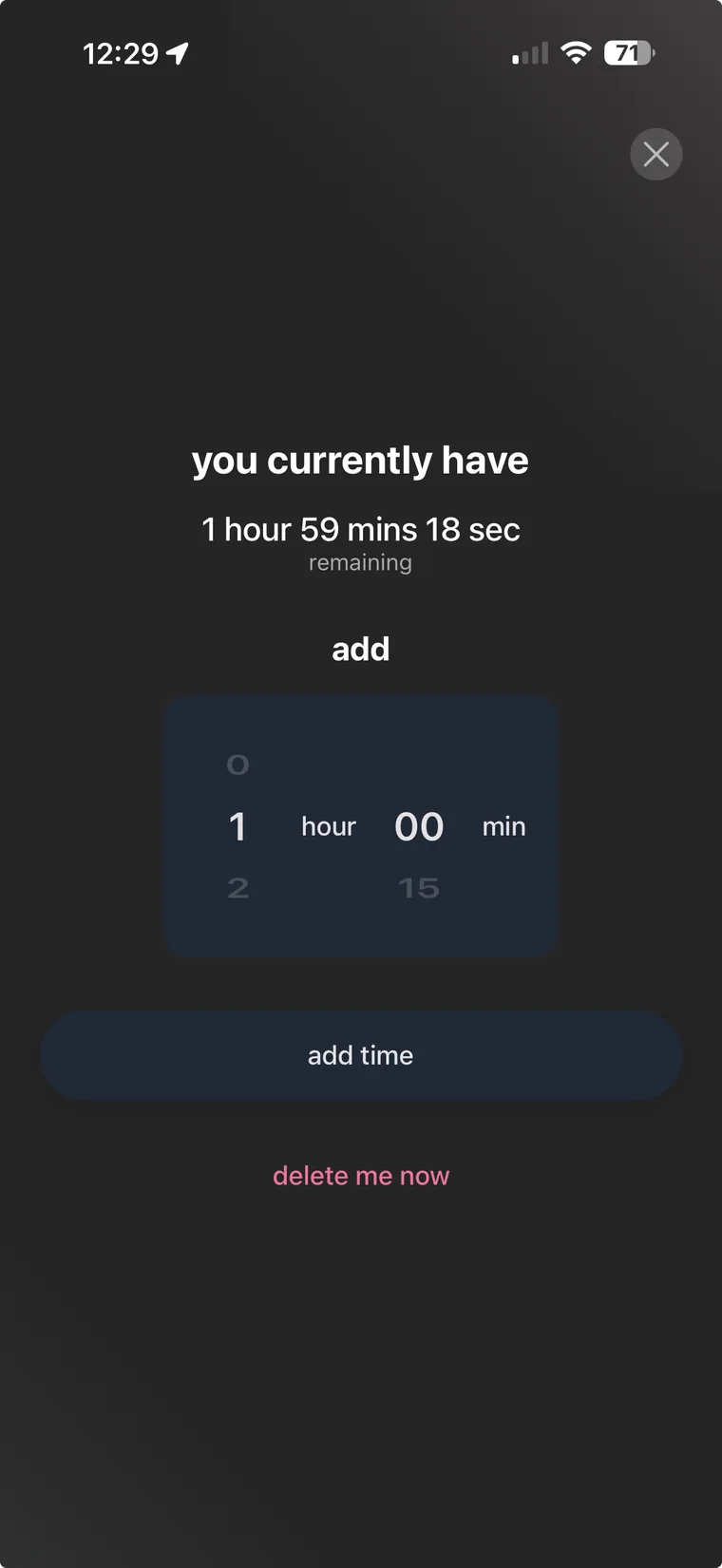 App screen