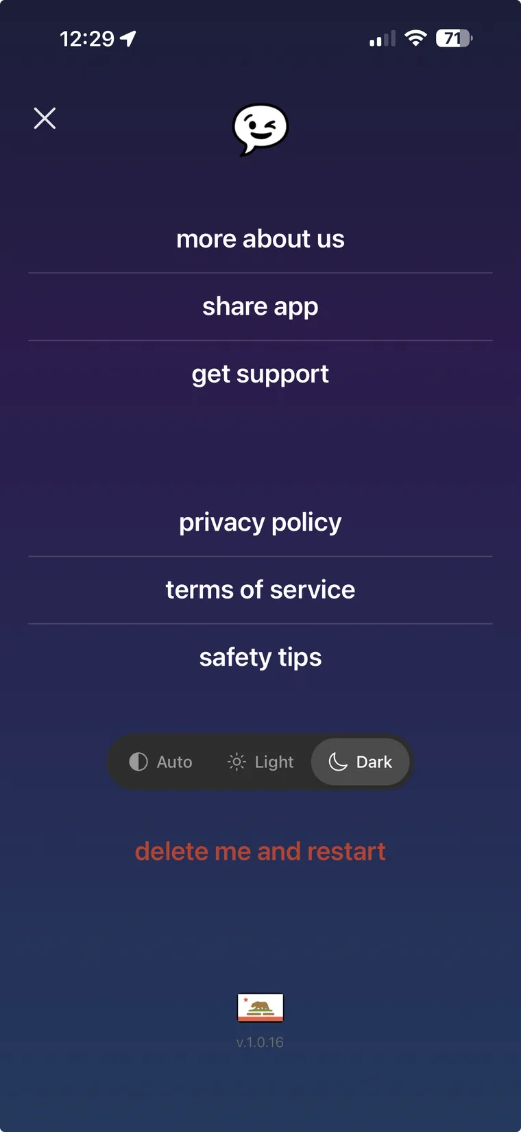 App screen